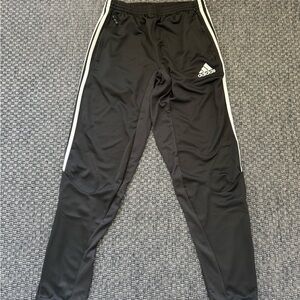 Adidas Kids Black Joggers with White Stripes sz XL fits men’s small